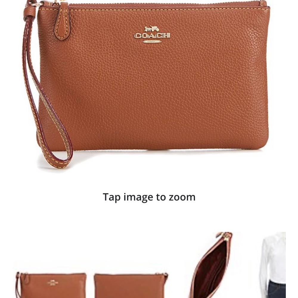 Coach Pebble Wristlet